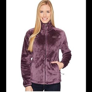 Fuzzy dark purple North Face jacket